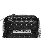 Michael Kors Michael Kim Studded Large Messenger - Lyst