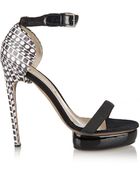 Nicholas Kirkwood Elaphe and Suede Sandals - Lyst