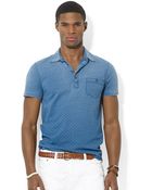 Polo Ralph Lauren Diamond-Print Jersey Polo Shirt - Lyst