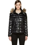 Moncler Black Lacquered Nylon Hooded Armoise Jacket - Lyst