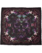 Alexander McQueen Moth Print Skull Scarf - Lyst