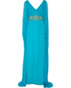 Notte By Marchesa Embellished Silk Gown - Lyst