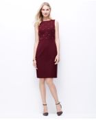 Ann Taylor Beaded Ponte Sheath Dress - Lyst