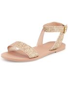 Kate Spade Coney Glitter Ankle-Wrap Sandal - Lyst