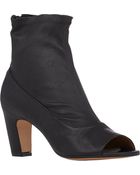 Maison Martin Margiela Open-Toe Back-Zip Booties - Lyst