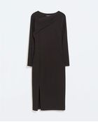 Zara Tube Dress With Tucked Neckline - Lyst