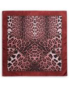 Roberto Cavalli Animal Print Silk Scarf - Lyst
