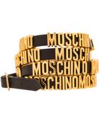 Moschino Enameled Bracelet With Logo - Lyst