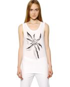 Ann Demeulemeester Cotton Jersey Peony Print Tank Top - Lyst