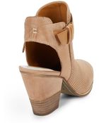 Dolce Vita Perforated Leather Open-Back Ankle Boots - Lyst