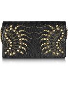 Roberto Cavalli Regina Black Golden Studs Clutch - Lyst