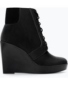 Zara Lace-Up Wedge Booties - Lyst