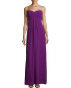 Nicole Miller Womens Strapless Georgette Gown - Lyst