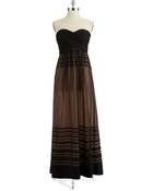 Ivanka Trump Strapless Sheer Overlay Gown - Lyst