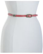 Balenciaga Grenadine Leather Studded Hinged Skinny Belt - Lyst