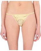 Id Sarrieri Floral-lace Satin Thong - Lyst