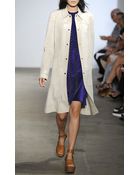 Derek Lam White Suede Trench - Lyst