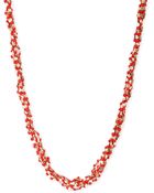 Lucky Brand Goldtone and Red Bead Necklace - Lyst