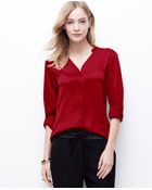 Ann Taylor Crepe Blouse - Lyst
