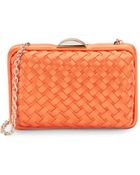 Sondra Roberts Woven Satin Shoulder Clutch - Lyst