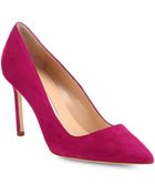 Manolo Blahnik Bb Suede Point-Toe Pumps - Lyst