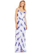 Vince Camuto V-Neck Blouson Maxi Dress - Lyst