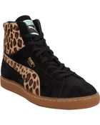 Puma Mid-Top Leopard Sneaker - Lyst