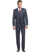 Michael Kors Michael Navy Plaid Vested Suit - Lyst