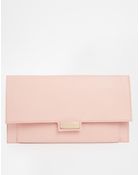 Asos Slim Clutch Bag With Metal Tab - Lyst