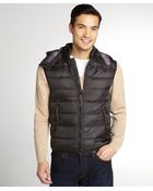 Burberry Black Quilted Down Filled Hooded Vest - Lyst