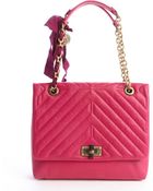 Lanvin Fuchsia Quilted Leather Medium 'Happy' Chainlink Shoulder Bag - Lyst