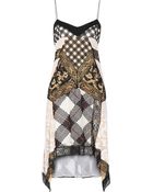 Just Cavalli Lace, Printed Silk-Crepe And Stretch-Silk Chiffon Dress - Lyst