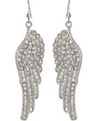 Kenneth Jay Lane Pave Crystal Wing Earrings - Lyst