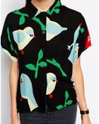 Lazy Oaf Short Sleeved Shirt With Parrot Bird Print - Lyst