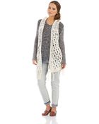 Free People Hooded Fringe Vest - Lyst