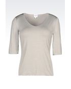 Armani Tshirt in Stretch Viscose - Lyst