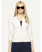Ralph Lauren Black Label Cable-Knit Moto Cardigan - Lyst