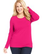 Jones New York Collection Plus Size Long-Sleeve Knit Top - Lyst
