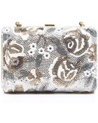 Judith Leiber Pre-Owned Floral Motif Miniaudiere Clutch Bag - Lyst