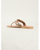 K. Jacques Cut Out Flat Sandals - Lyst