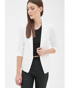 Forever 21 Textured Open-Front Blazer - Lyst