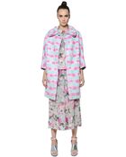 Antonio Marras Lurex Blended Cotton Brocade Cocoon Coat - Lyst