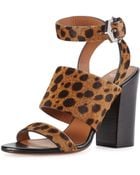Givenchy Leopard-Print Calf Hair City Sandal - Lyst