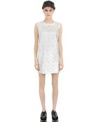 DKNY Laminated Cotton Lace Dress - Lyst