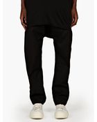 Rick Owens Mens Black Drawstring Trousers - Lyst