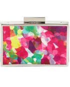 Sondra Roberts Watercolorprint Frame Clutch Bag Fuchsia - Lyst