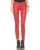 J Brand Leather Pants - Rebel Red - Lyst