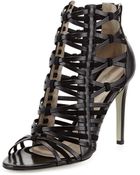 Jason Wu Strappy Leather & Suede Cage Sandal - Lyst