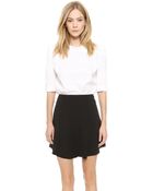 Carven Cotton Short Sleeve Top - White - Lyst
