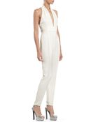 Gucci Pearl White Silk Cady Jumpsuit - Lyst